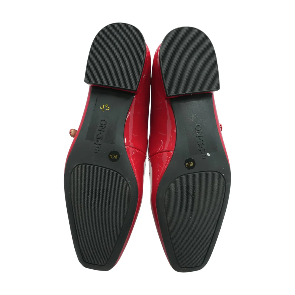 Red Slip-On Flats - Image 3