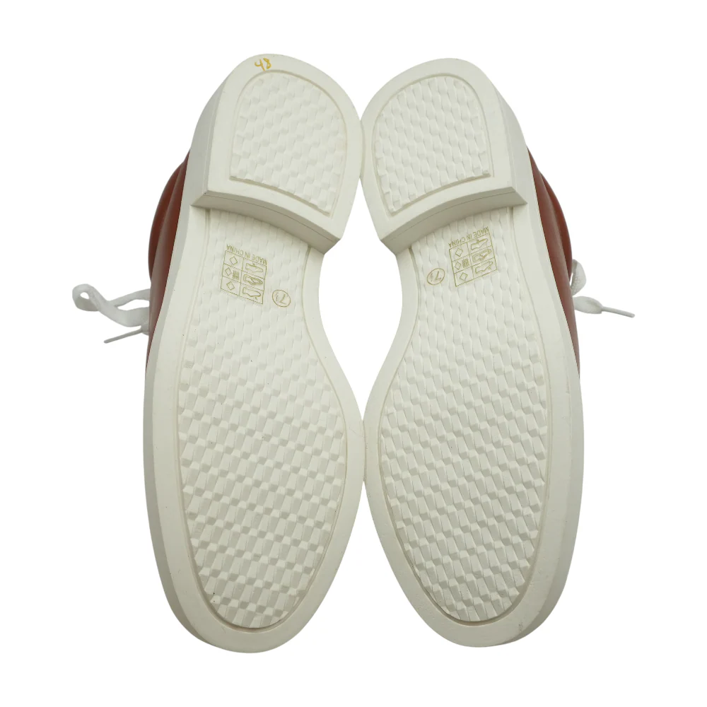 Brown Lace-Up Flats - Image 3