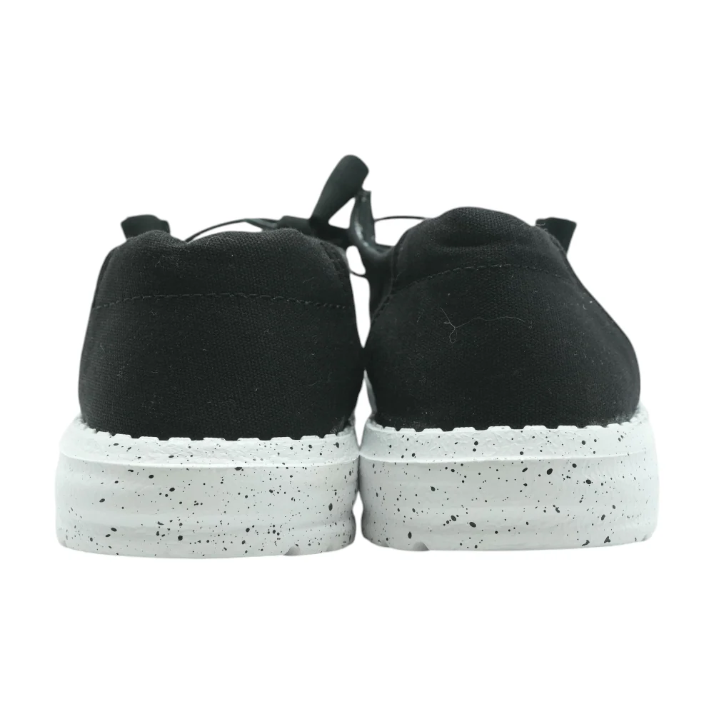 Black Lace-Up Flats - Image 2