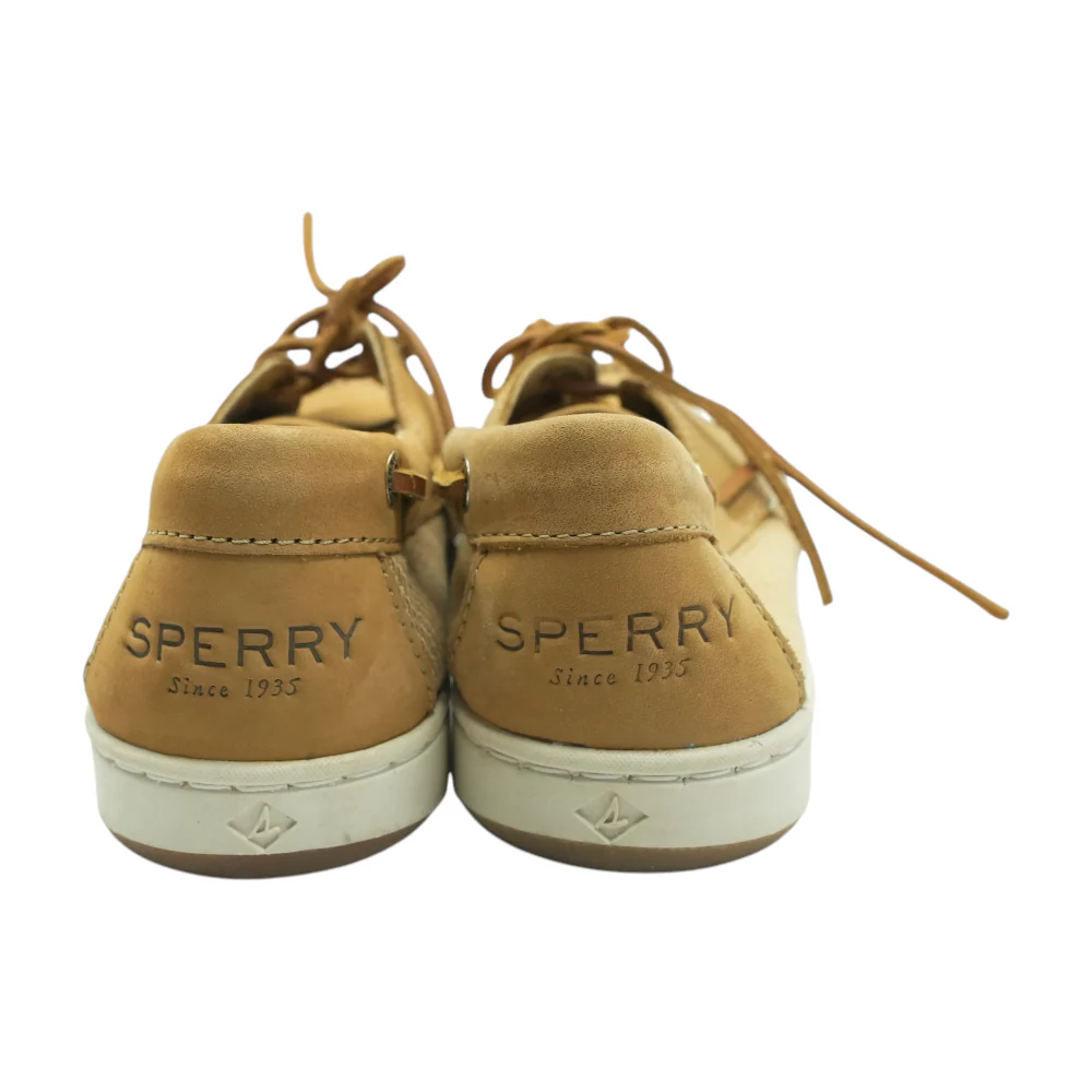 Tan Lace-Up Flats - Image 2