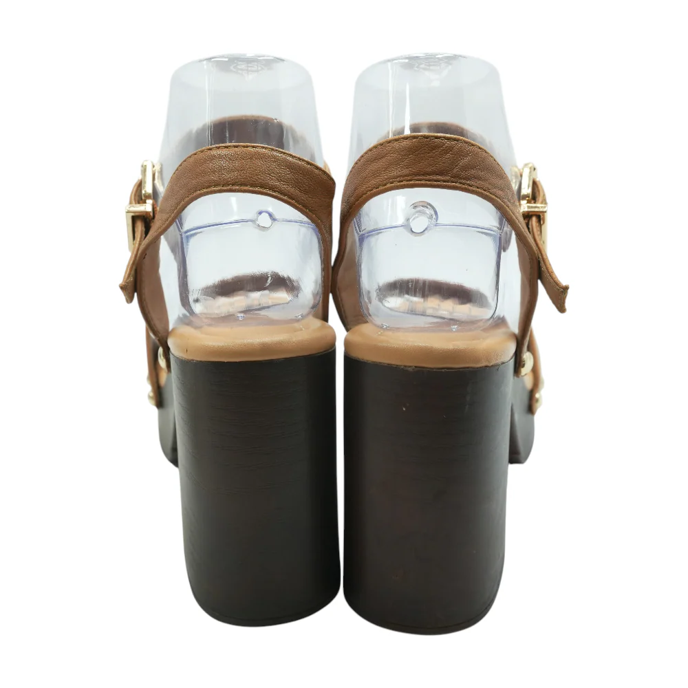 Brown Block Heels - Image 2