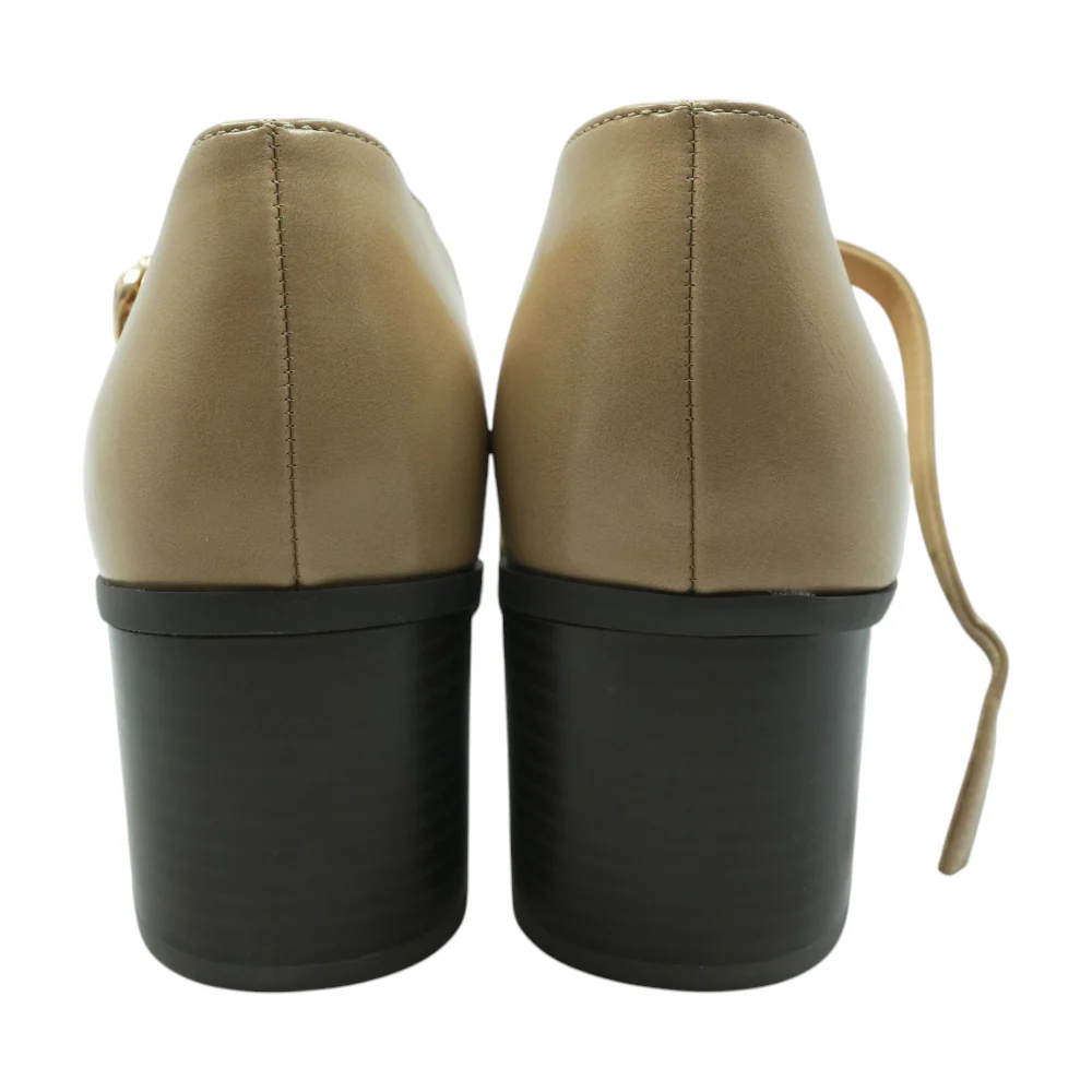 Beige Block Heels - Image 2