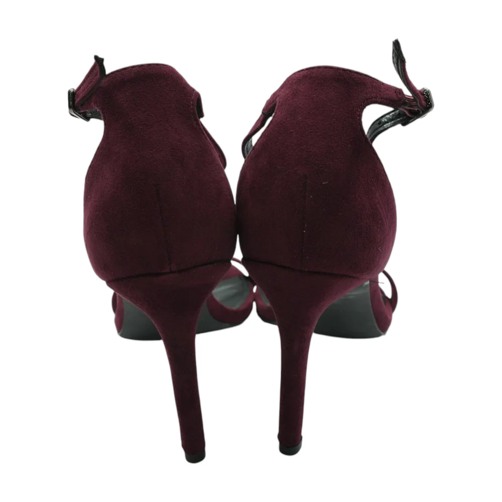 Burgundy Stiletto Heels - Image 2