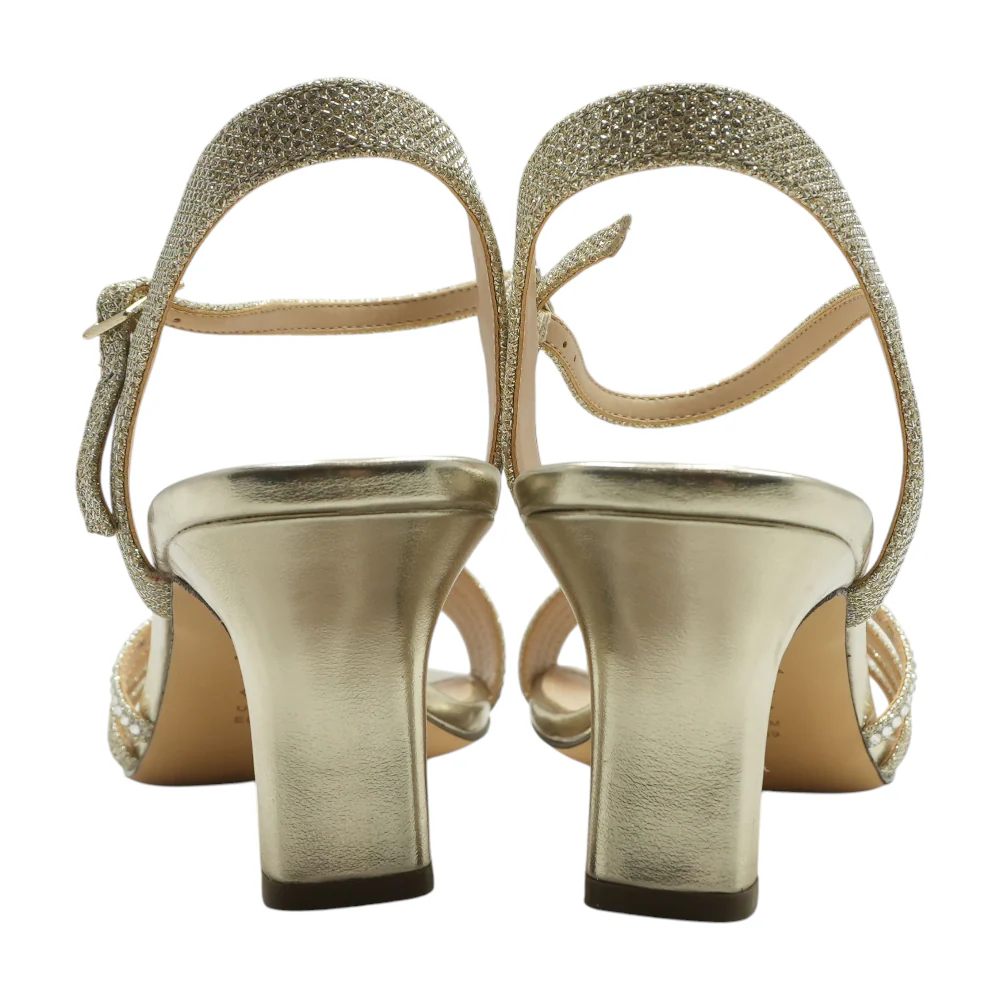 Gold Block Heels - Image 2