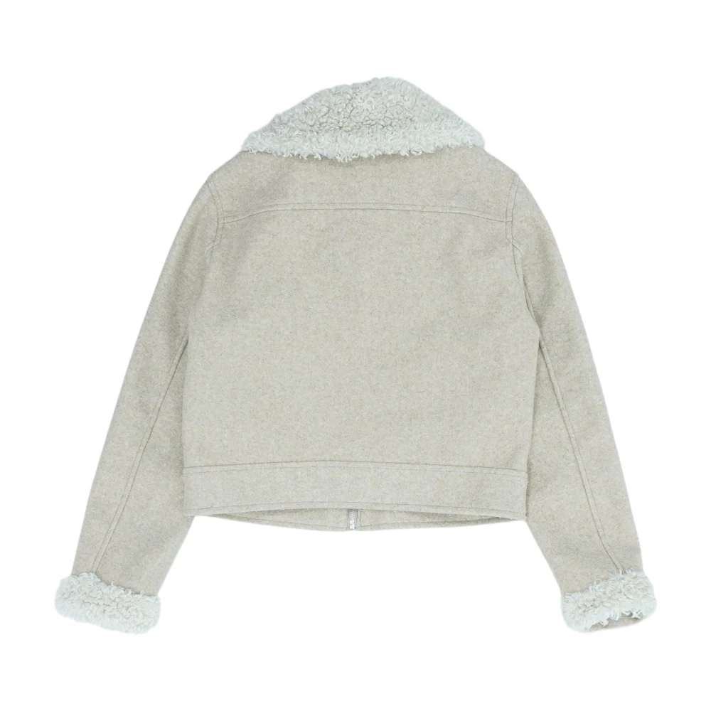 Beige Solid Jacket - Image 2