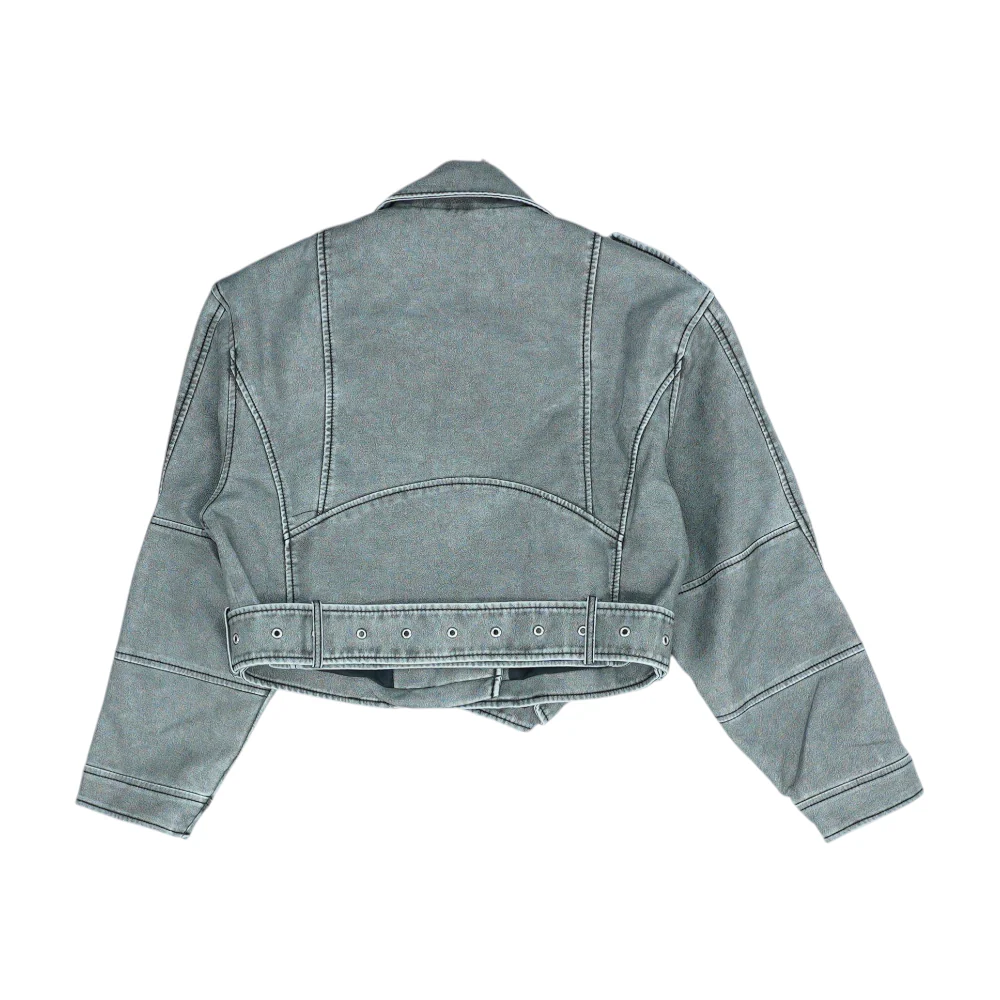 Gray Solid Jacket - Image 2