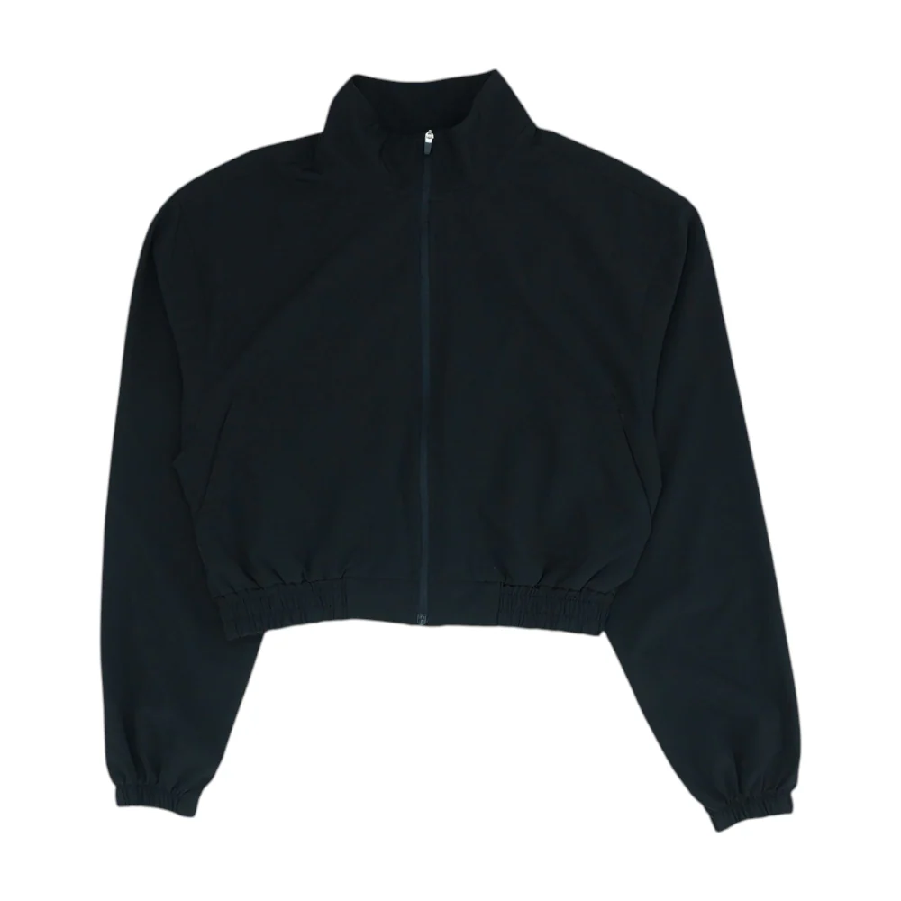 Black Solid Active Jacket