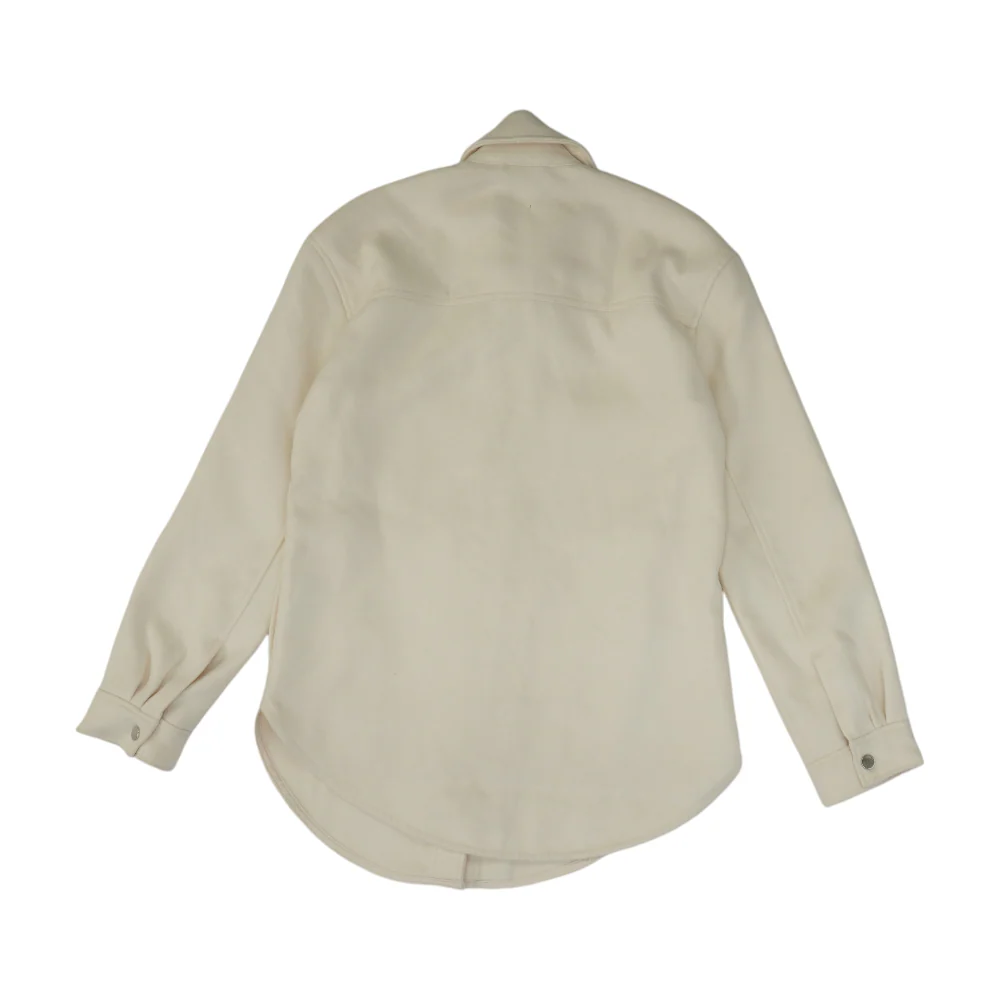 Beige Solid Coat - Image 2