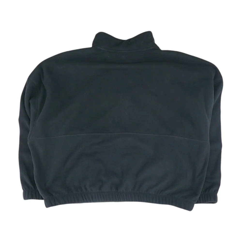 Black Solid Fleece Pullover - Image 2