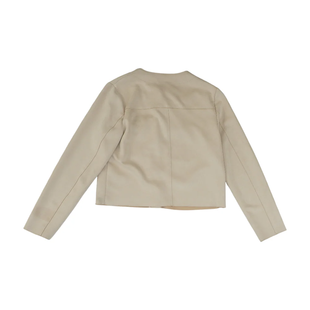 Cream Solid Jacket - Image 2