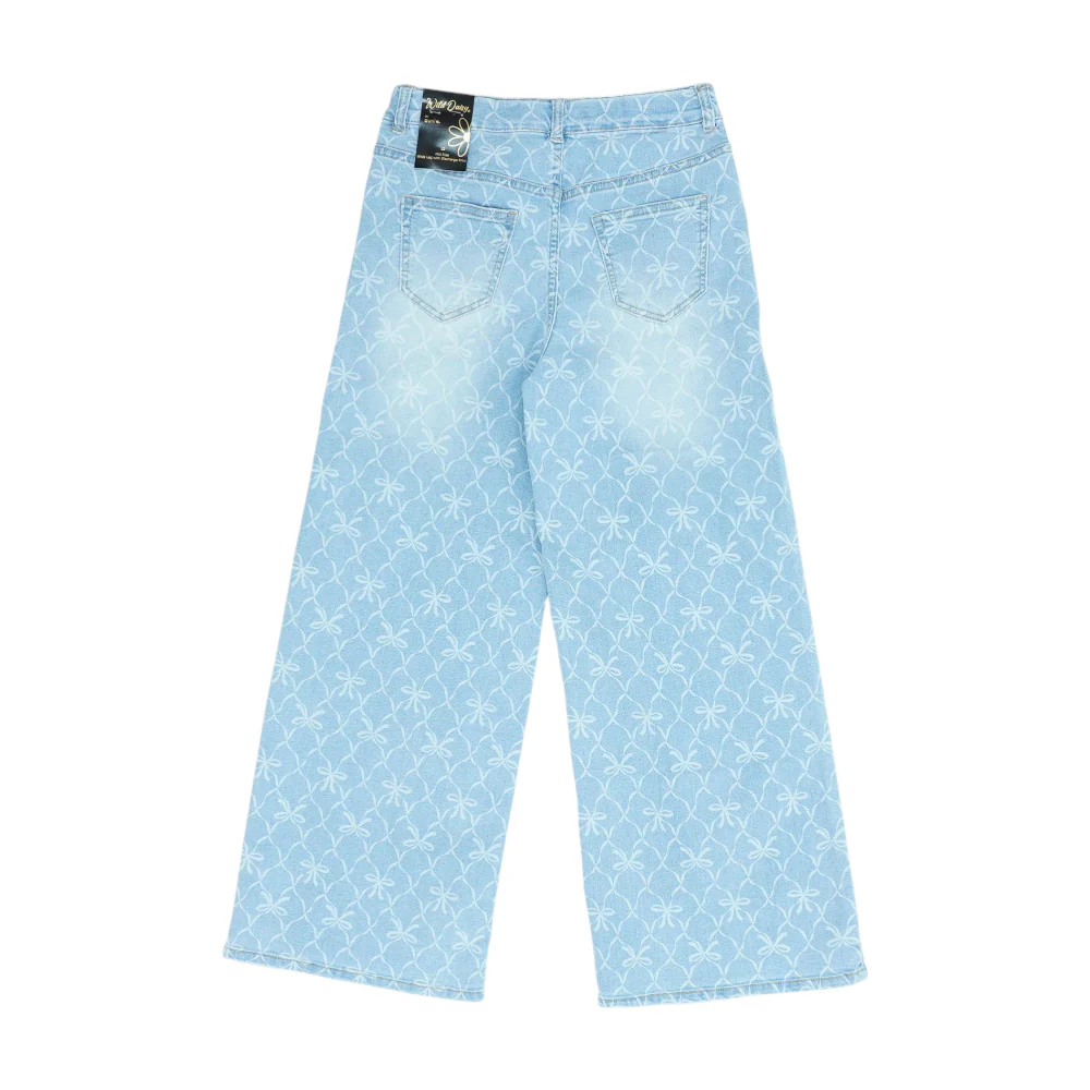 Blue Print Wide Leg Jeans - Image 2