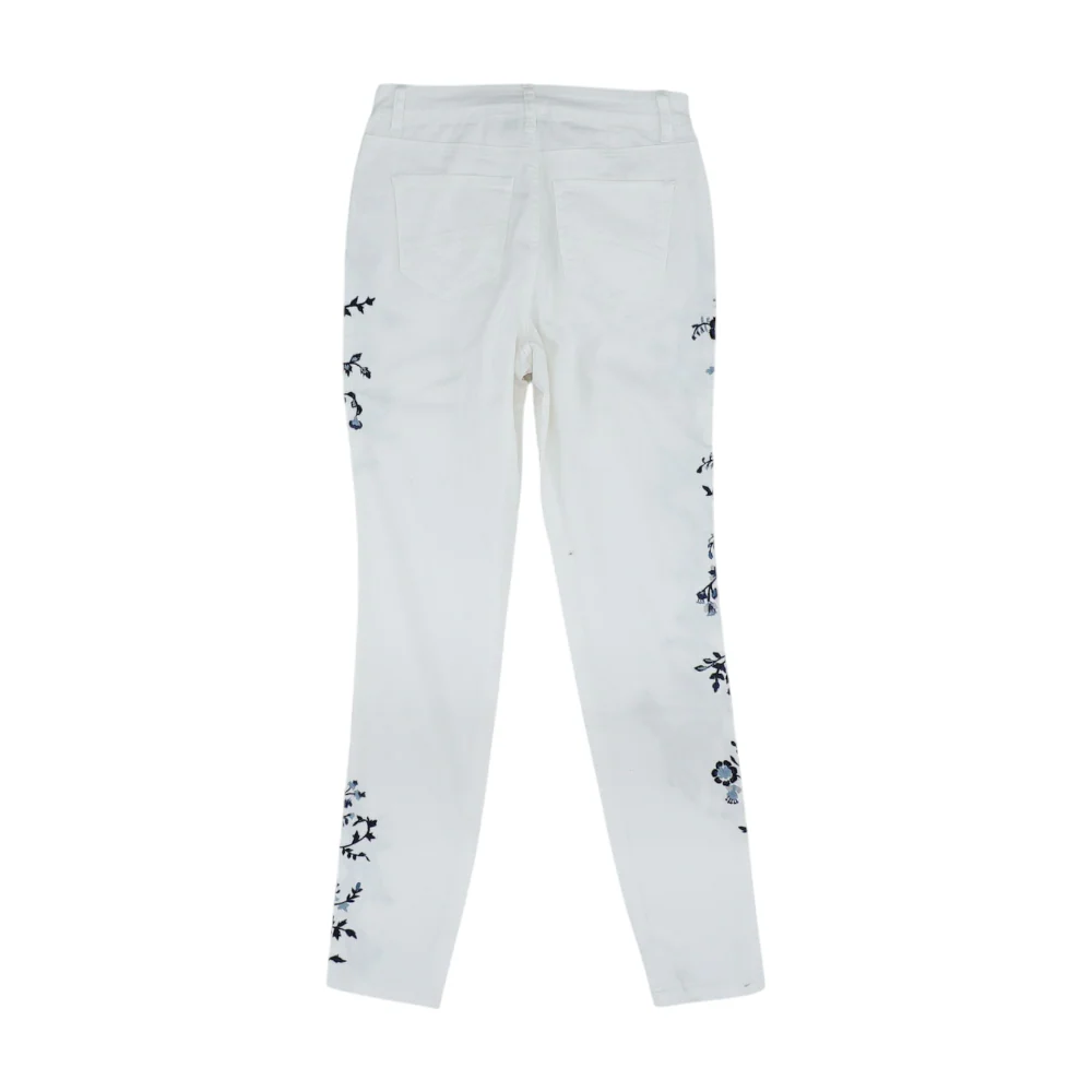 Ivory Floral Skinny Jeans - Image 2
