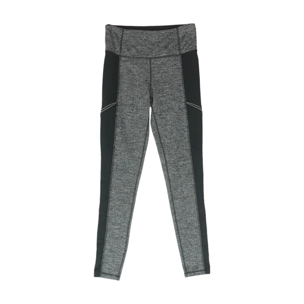Black Herringbone Active Leggings