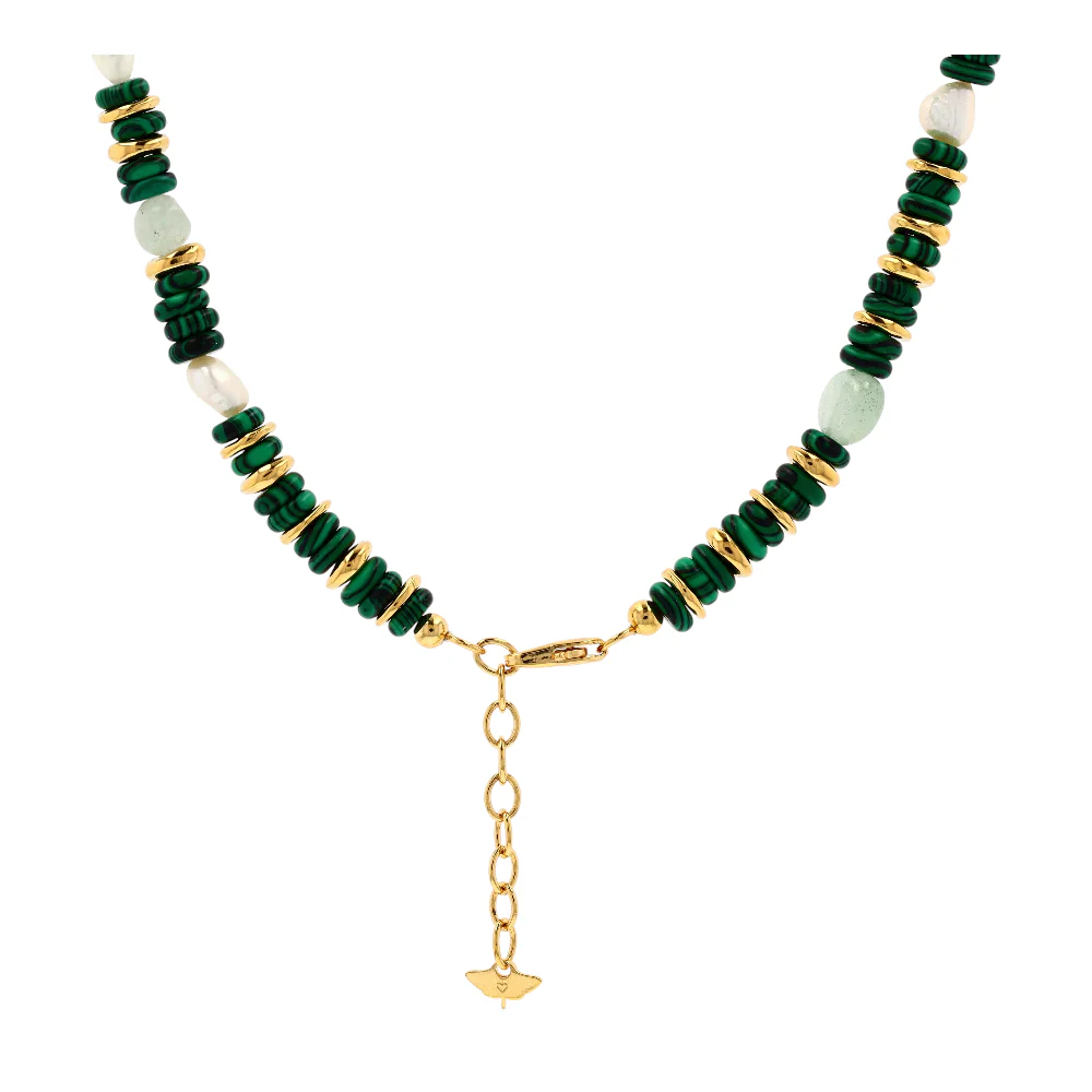 Costume Malachite Beaded Necklace - Image 2