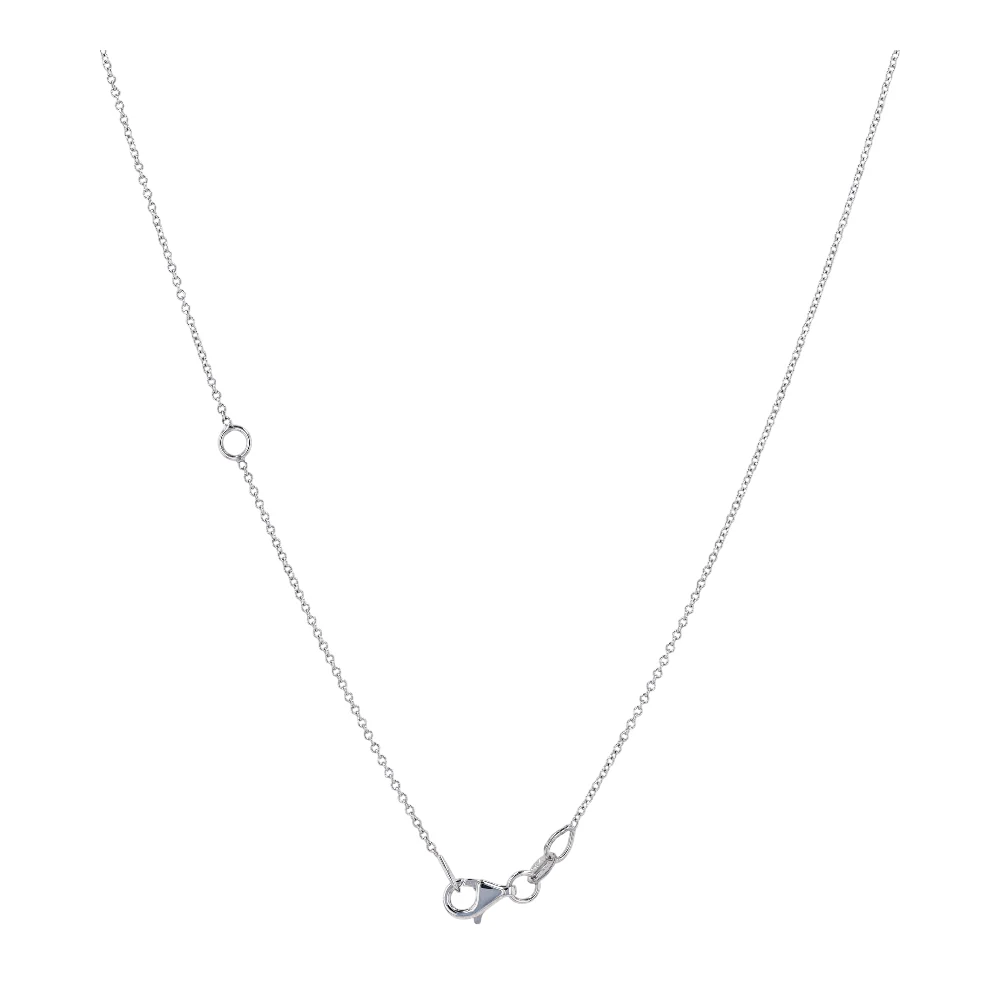 White Gold Diamond Pendant Necklace - Image 2