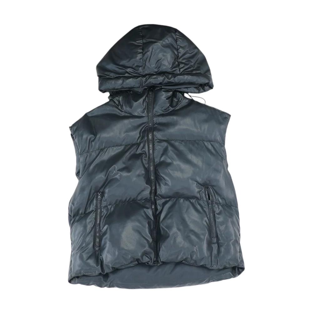 Black Solid Active Vest