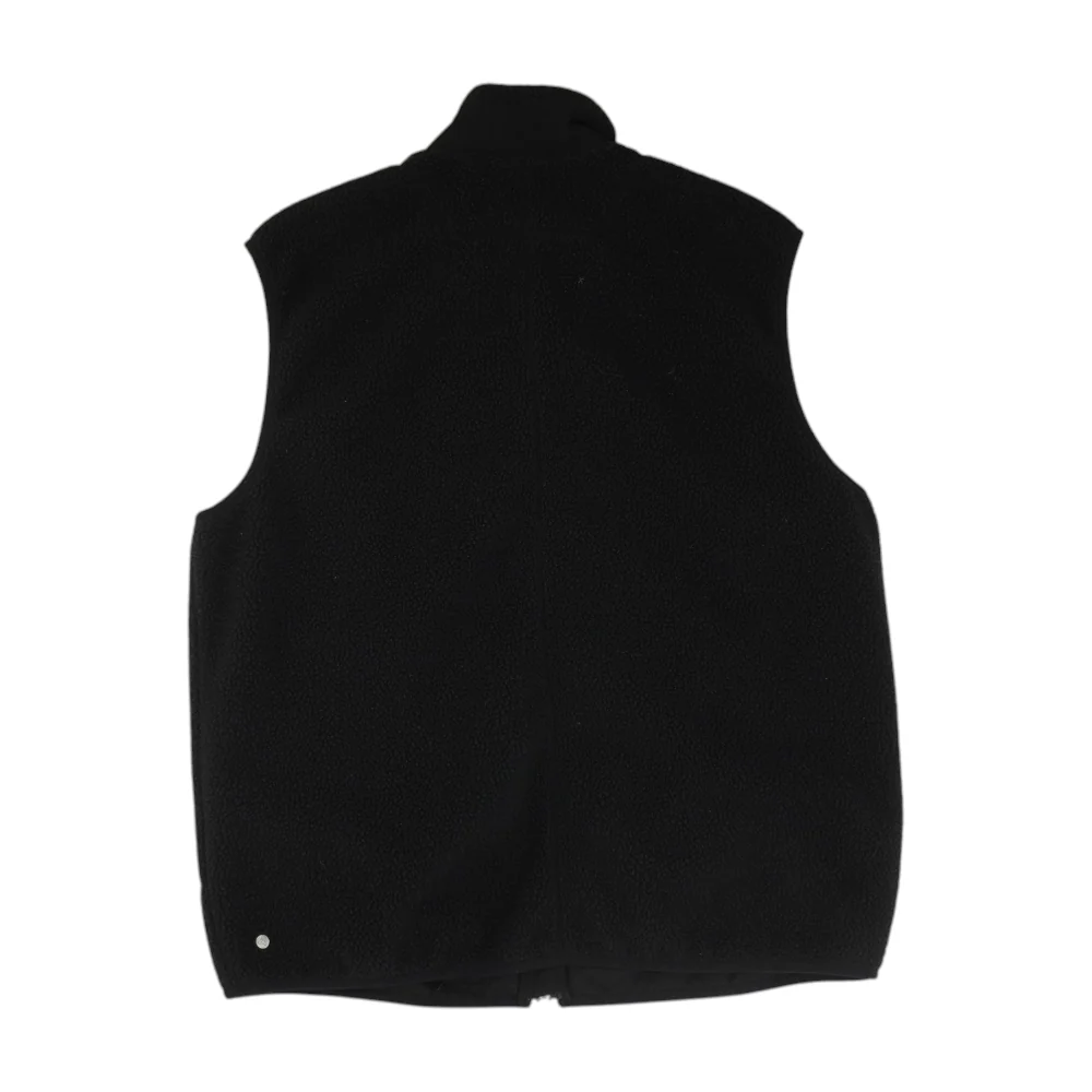 Black Solid Casual Vest - Image 2