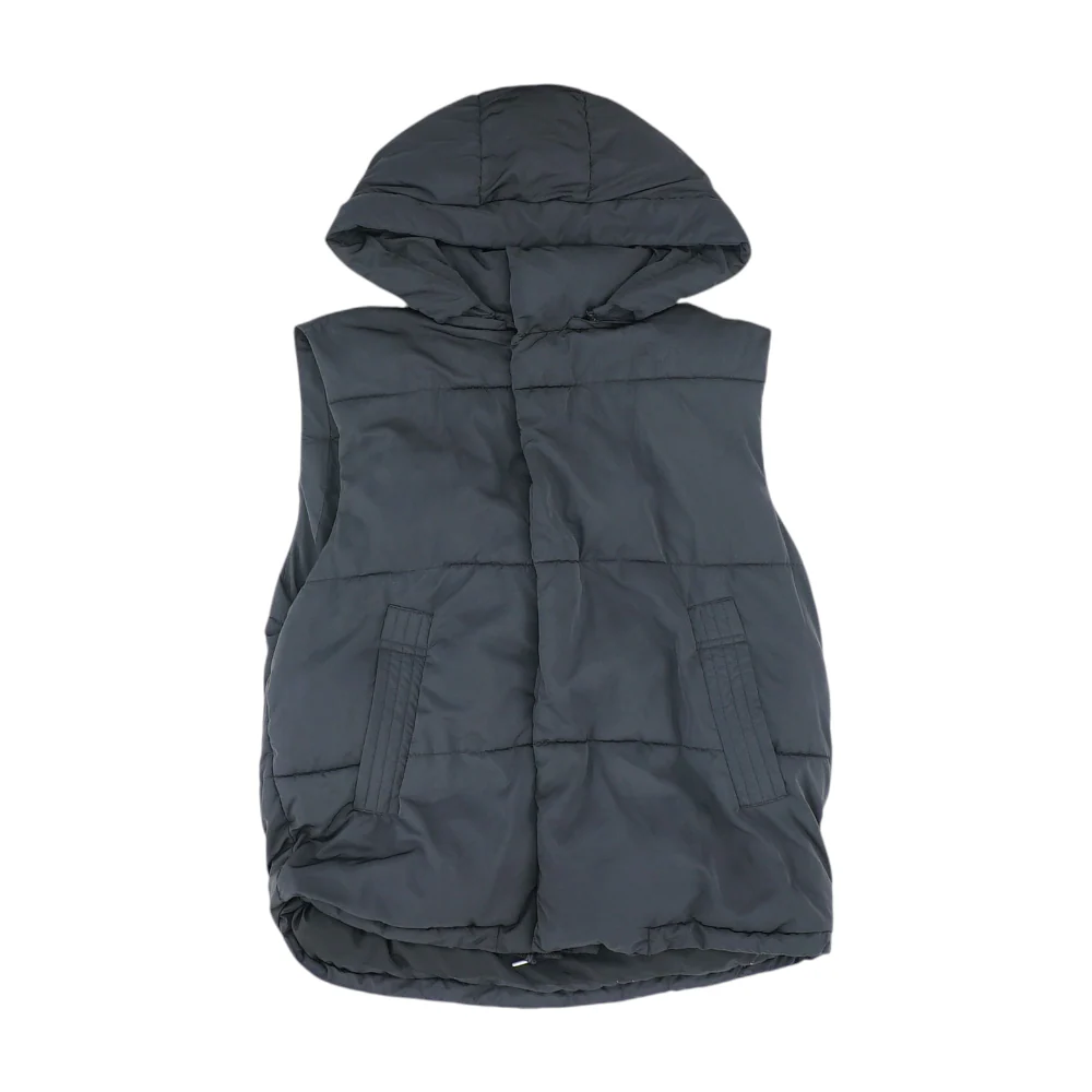 Black Solid Active Vest