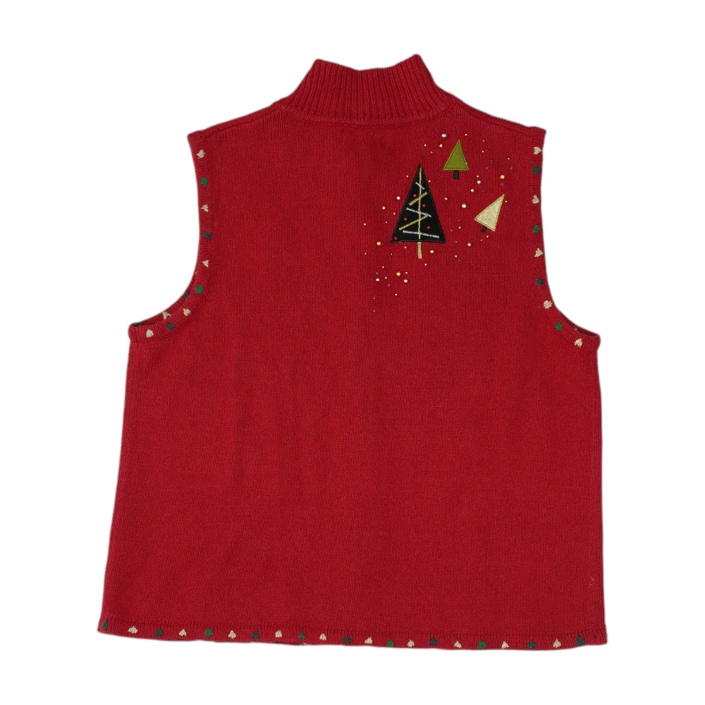 Red Graphic Casual Vest - Image 2