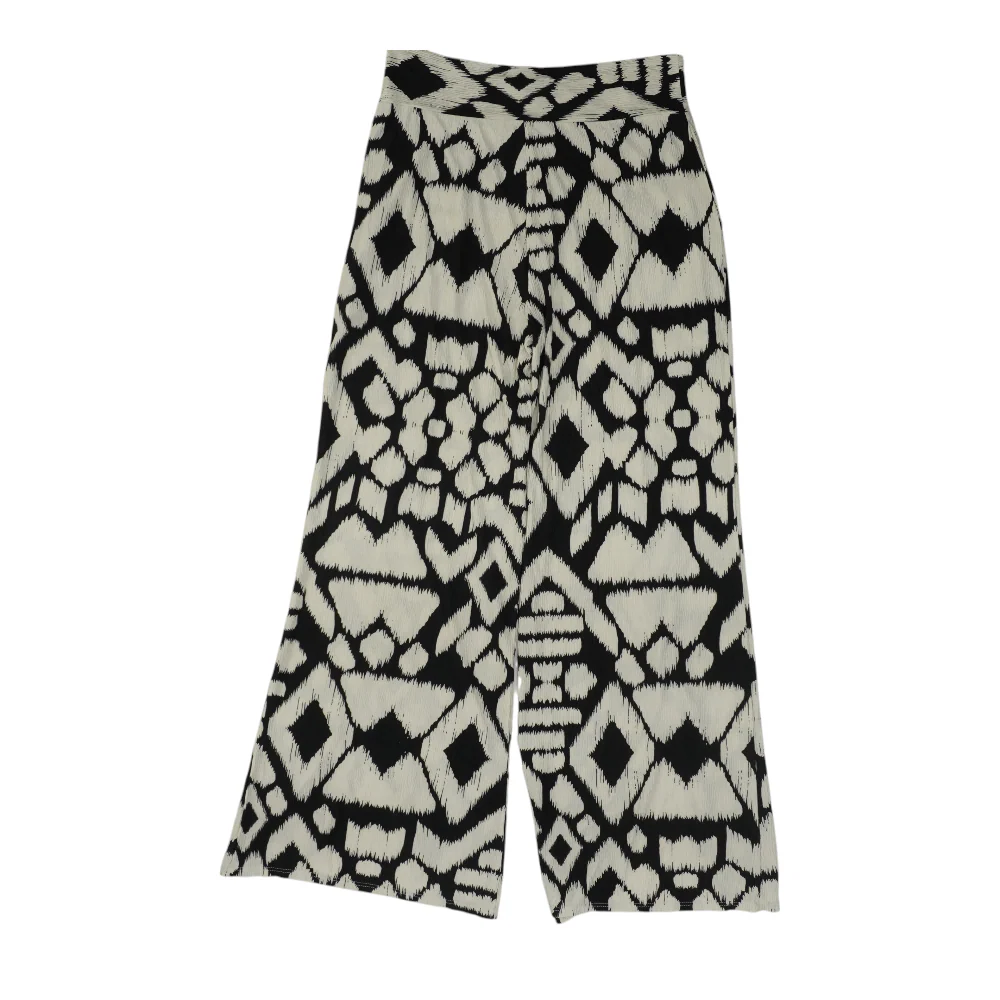 Black Abstract Regular Pants