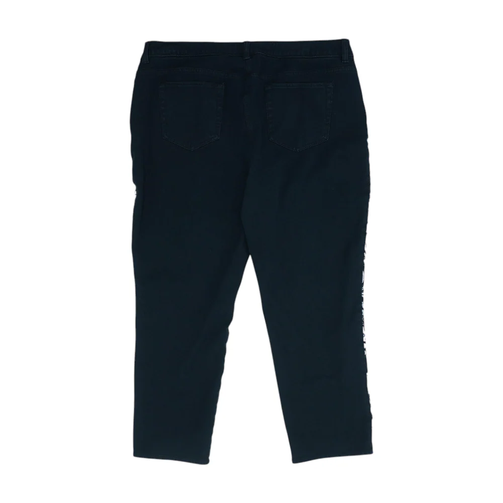 Black Floral Tapered Pants - Image 2
