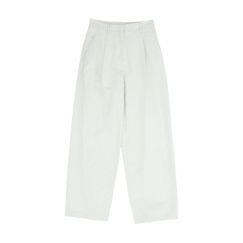 Beige Wide Leg Pants