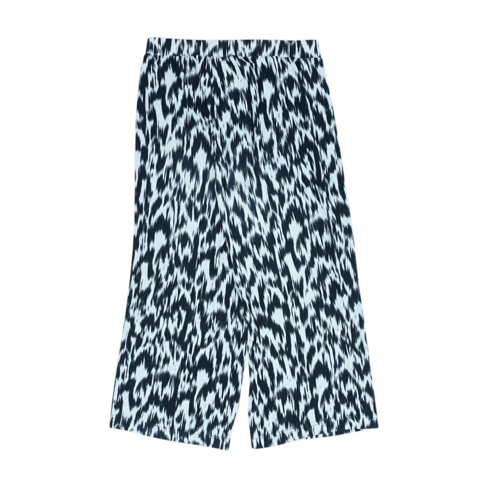 Black Abstract Wide Leg Pants - Image 2