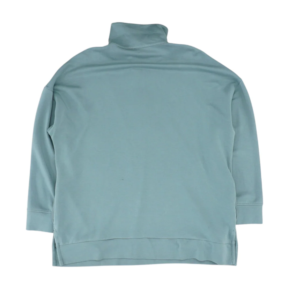 Green Solid 1/4 Zip Pullover - Image 2