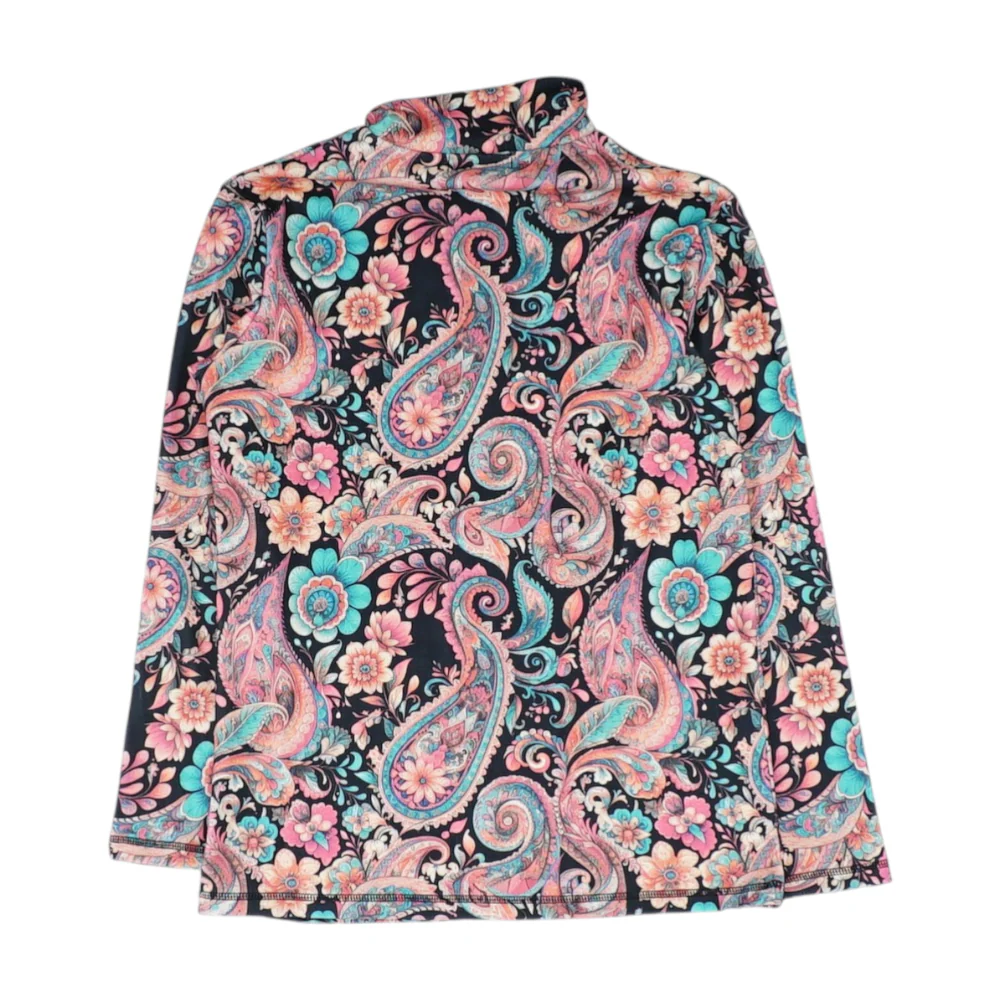 Black Paisley 1/4 Zip Pullover - Image 2