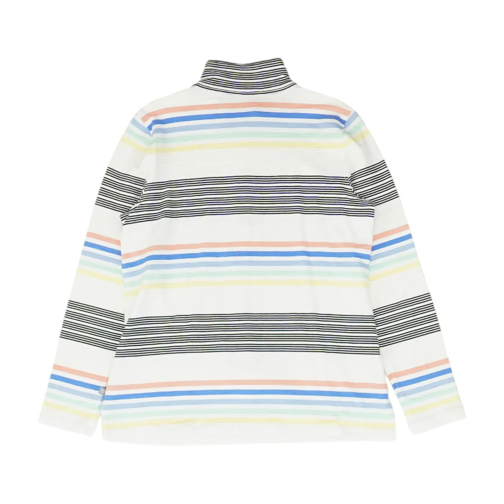 White Striped 1/4 Zip Pullover - Image 2