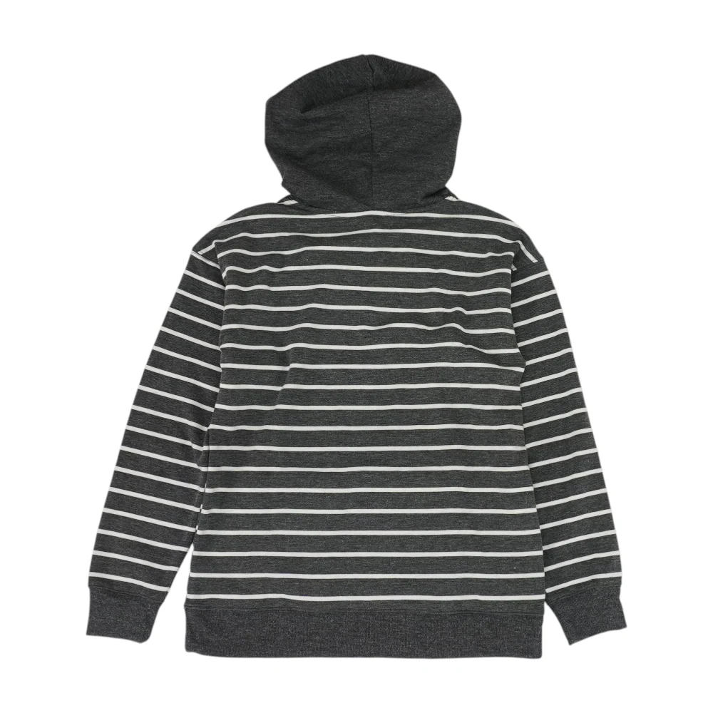 Gray Striped Hoodie Pullover - Image 2