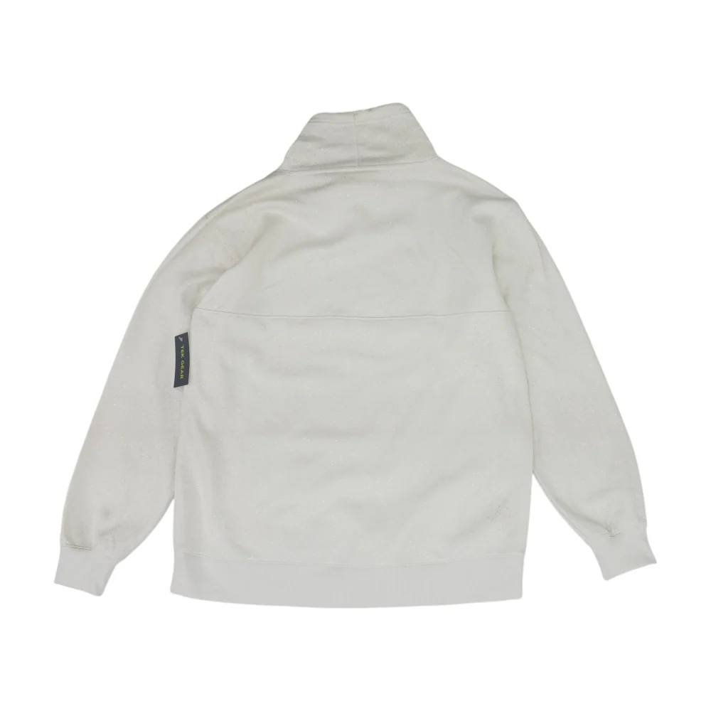 White Solid Sweatshirt Pullover - Image 2