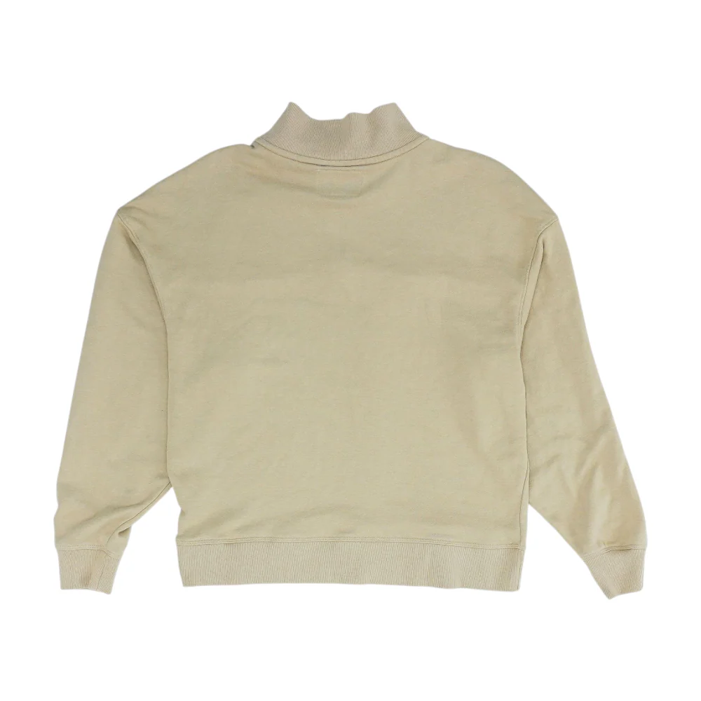 Tan Solid 1/4 Zip Pullover - Image 2