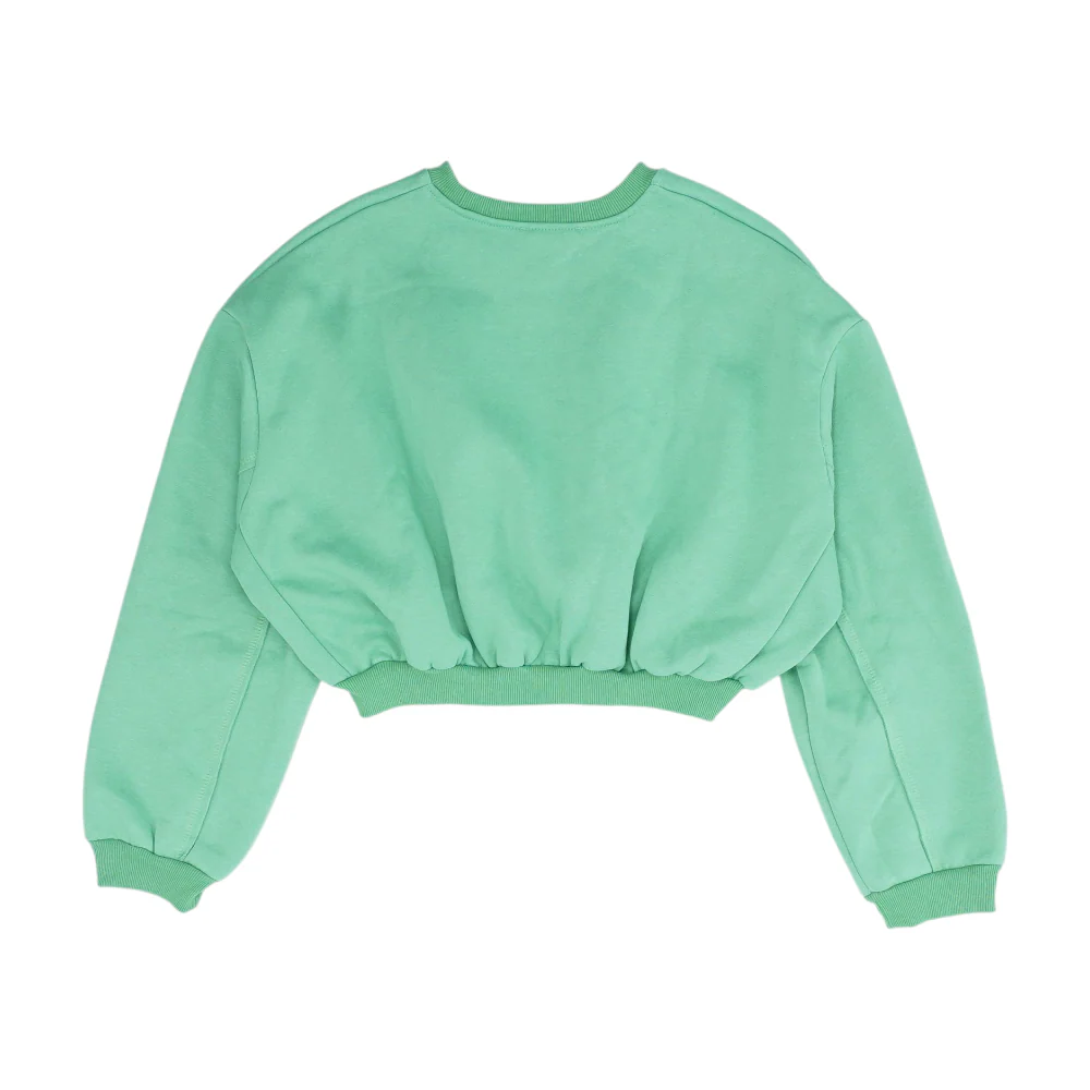 Green Solid Sweatshirt Pullover - Image 2