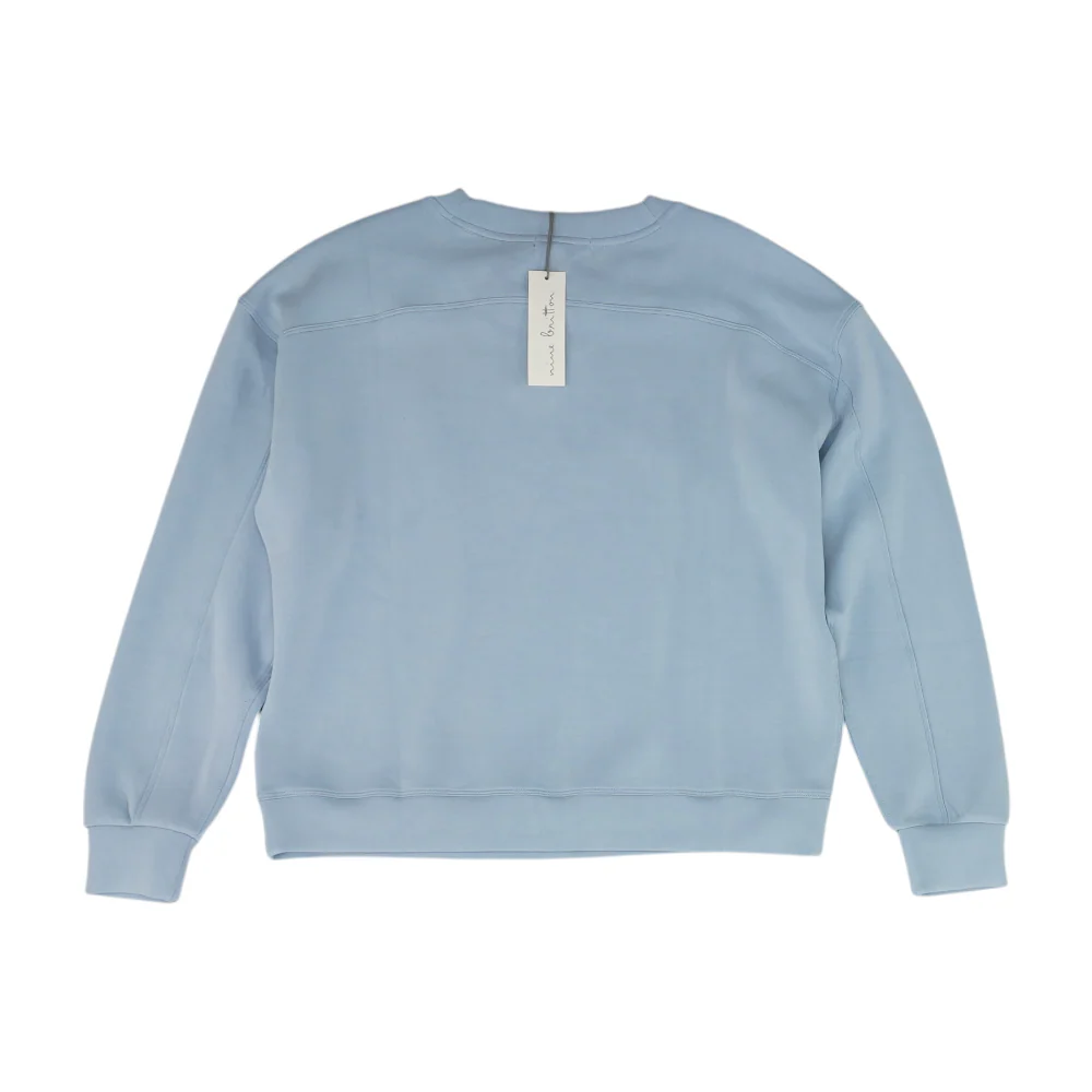 Blue Solid Sweatshirt Pullover - Image 2