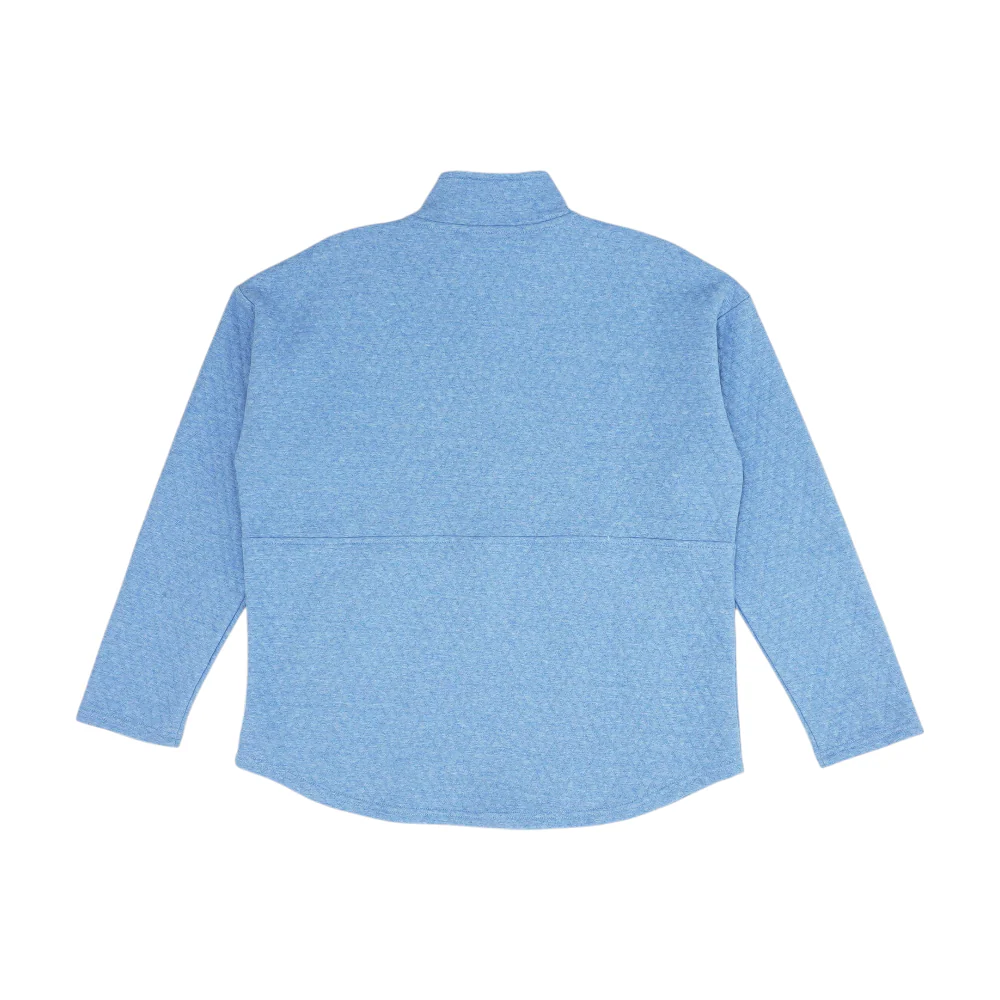 Blue Solid 1/4 Zip Pullover - Image 2