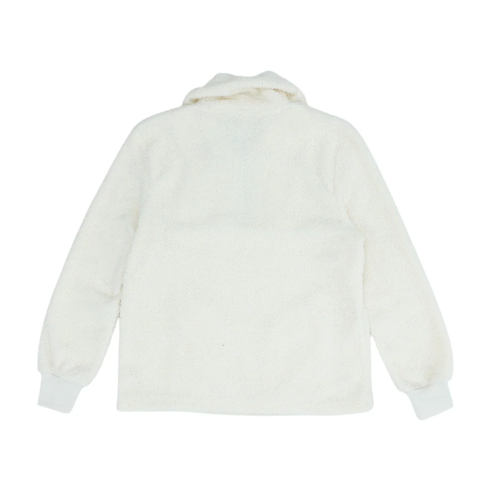 Cream Solid 1/4 Zip Pullover - Image 2