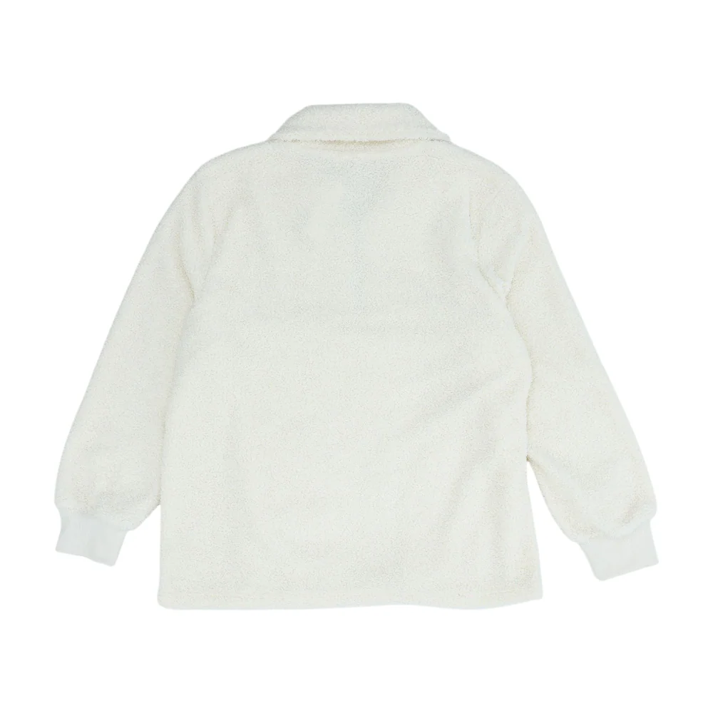 Cream Solid 1/4 Zip Pullover - Image 2