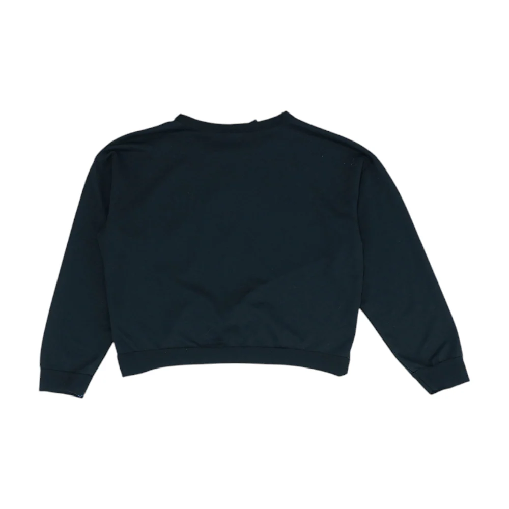 Black Solid Sweatshirt Pullover - Image 2