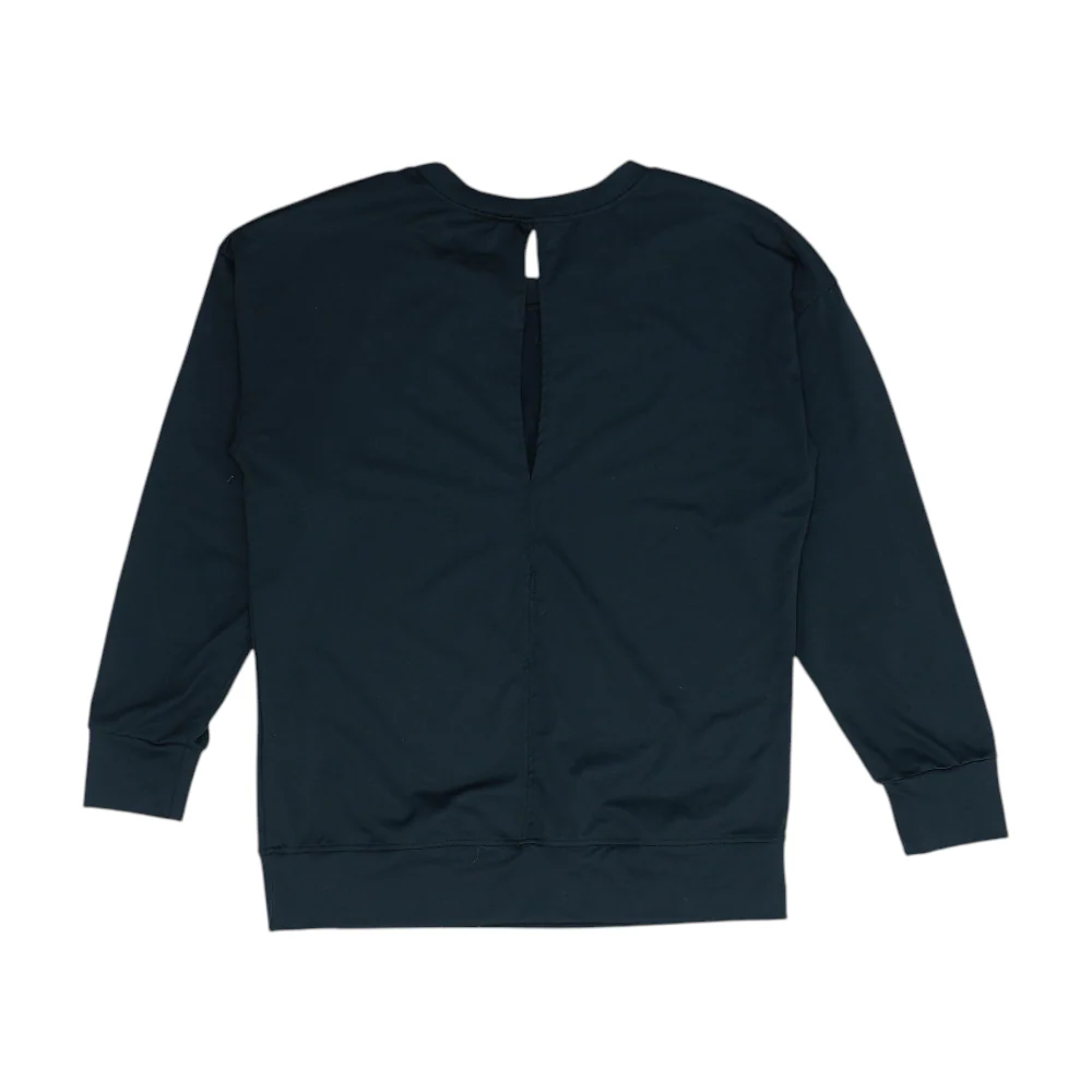 Black Solid Sweatshirt Pullover - Image 2