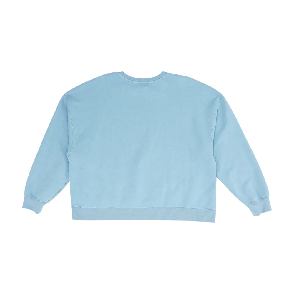 Blue Solid Sweatshirt Pullover - Image 2