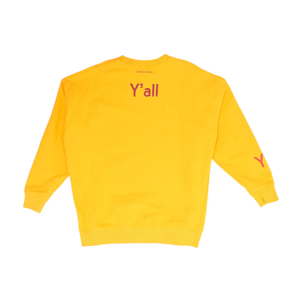 Yellow Solid Sweatshirt Pullover - Image 2