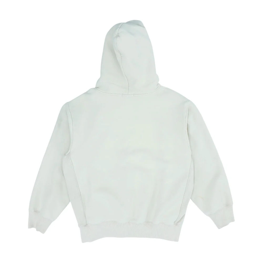 Beige Solid Hoodie Pullover - Image 2
