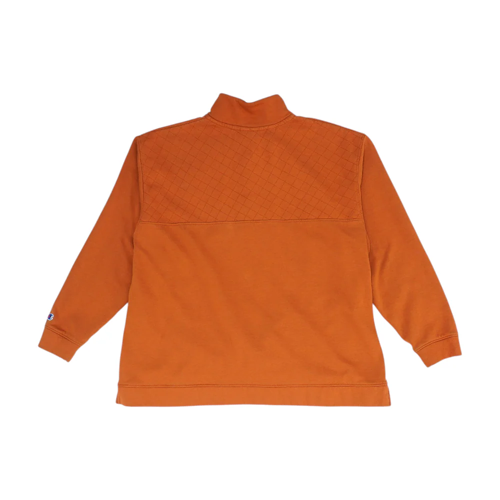 Orange Solid 1/4 Zip Pullover - Image 2