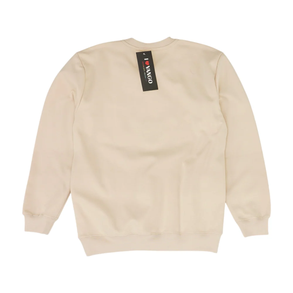 Beige Solid Sweatshirt Pullover - Image 2