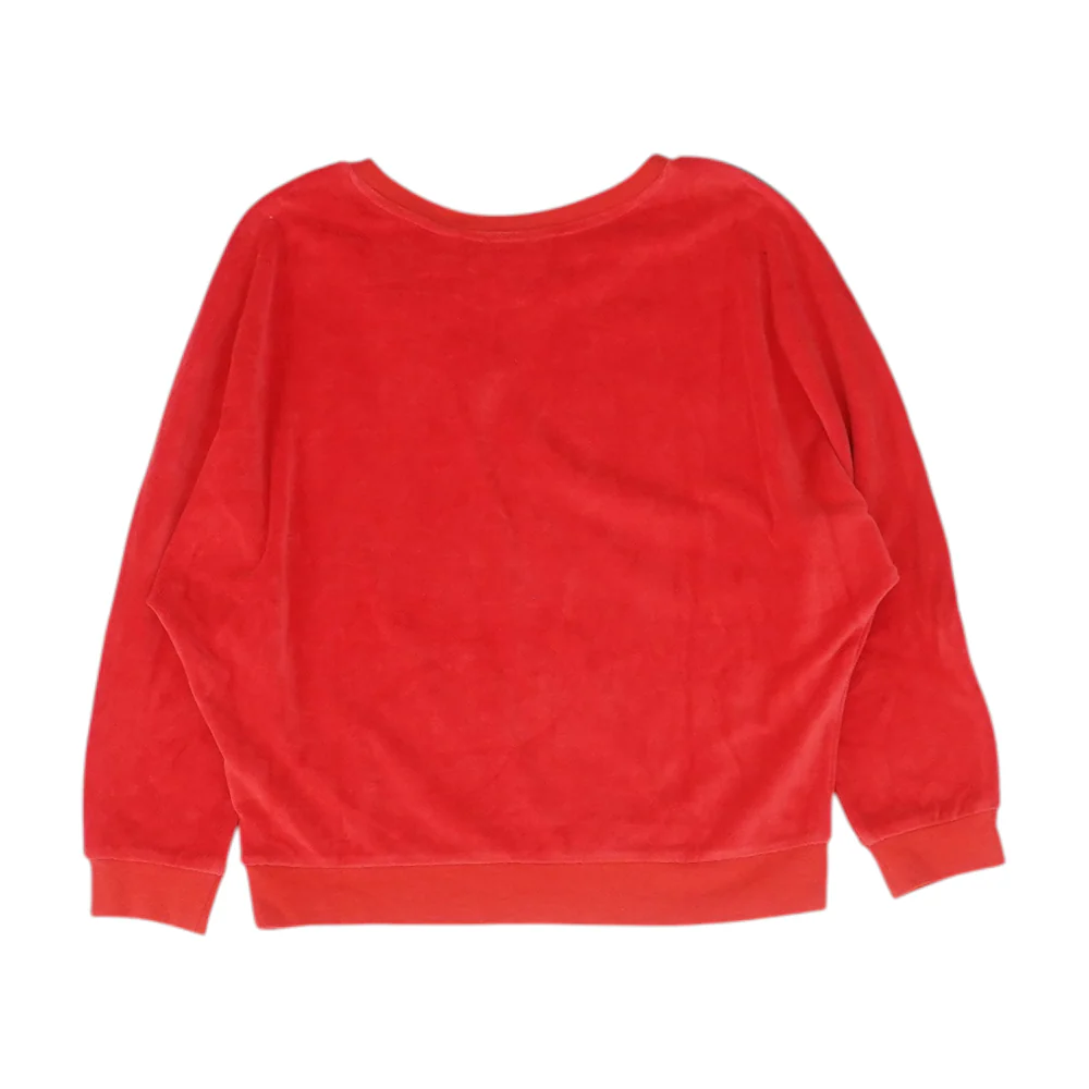 Red Solid Sweatshirt Pullover - Image 2