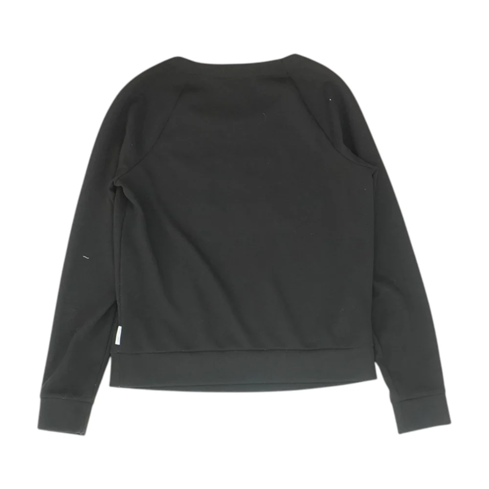Black Solid Sweatshirt Pullover - Image 2