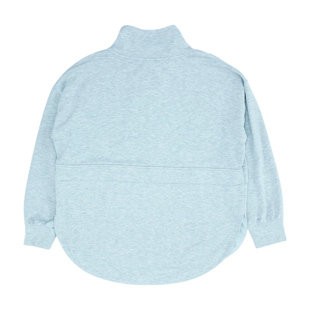 Gray Solid 1/4 Zip Pullover - Image 2