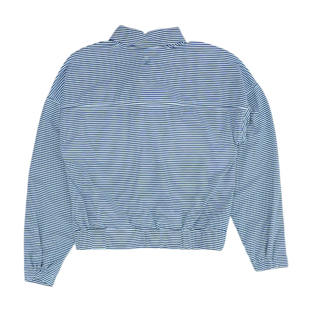 Blue Striped 1/4 Zip Pullover - Image 2