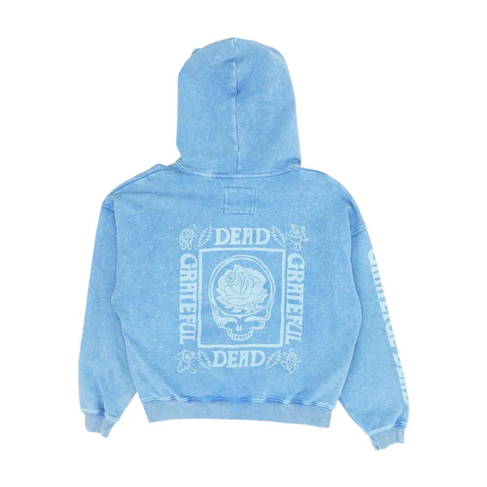 Blue Solid Hoodie Pullover - Image 2